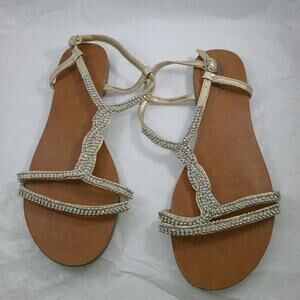 Rhinestone Sandals - sz 6.5